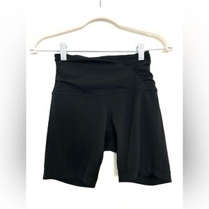 lululemon athletica black align ruched side shorts 6 inch